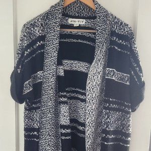 Short Sleeve Open Front Sweater